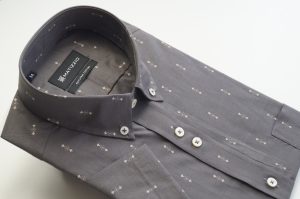 Camisa Matizzio, estampado marrón, Manga Corta 29