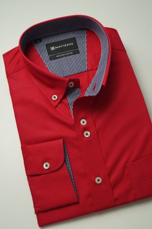 Camisa casual, color rojo, Matizzio 50