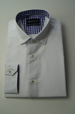 Camisa casual, color blanco, Matizzio 59