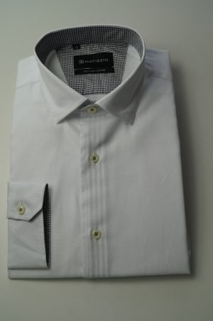 Camisa casual, color blanco, Matizzio 67