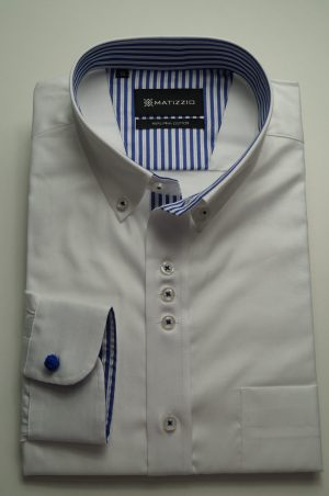Camisa casual, color blanco, Matizzio 71