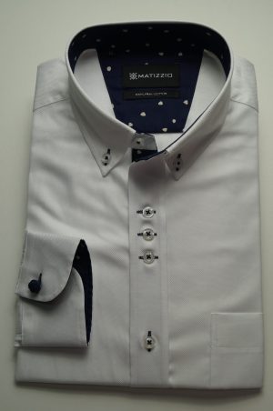 Camisa casual, color blanco, Matizzio 73