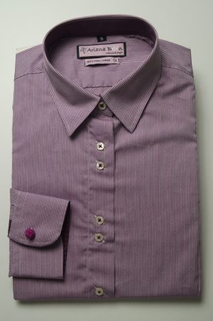 Camisa de mujer, color guinda morado a rayas , Ariana Belén 93