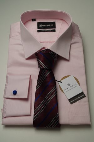 Camisa de vestir, color rosado bebé Matizzio 157