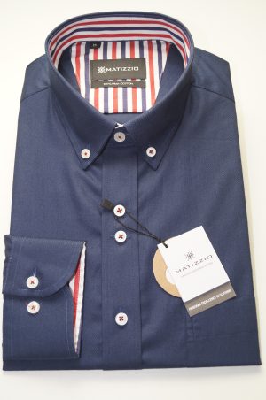 Camisa casual, color azul marino Matizzio 113