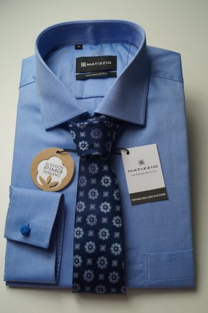 Camisa de vestir, color azul cerúleo Matizzio 228